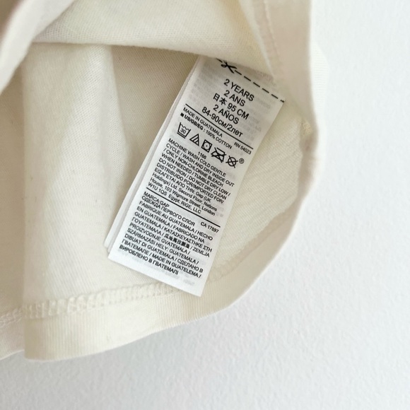 GAP Kids Express Yourself Tank Top - Cream with Zebra Design Girls 2T - Picture 4 of 5